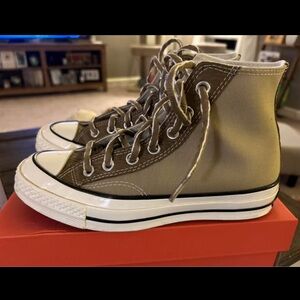 Converse High-Top Sneakers in Tan